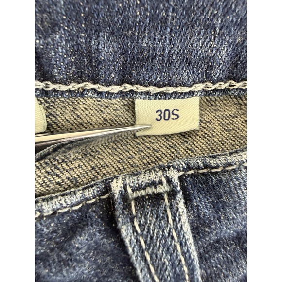 Ariat Womens High Rise Flare Jeans Chimayo Print Dark Wash Denim Sz 30S Raw Hem - Picture 7 of 13